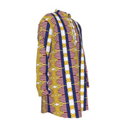 US Eagle All-Over Print Men's Stand-up Collar Long Shirt - CreLESAtive™